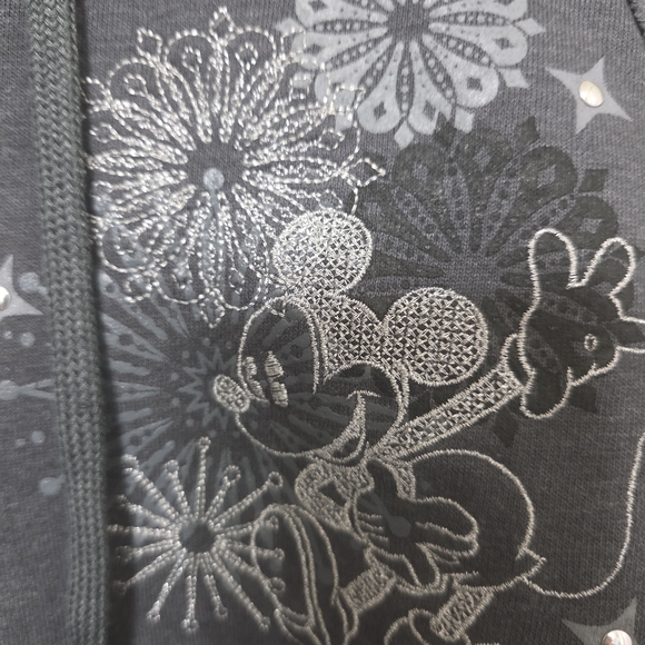 Gray Zip-Up Hoodie with Embroidered Design - DISNEYLAND - Picture 3 of 5